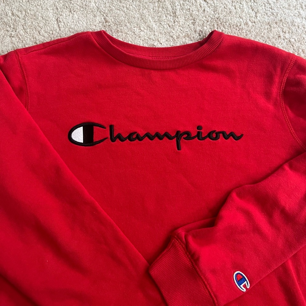 Vintage Champion Red Crewneck